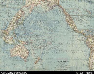 Pacific, Pacific Ocean, National Geographic, 1:36 432 000, 1966