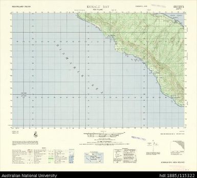 Papua New Guinea, New Ireland, Komalu Bay, Series: AMS T795, Sheet 6247 III, 1965, 1:50 000