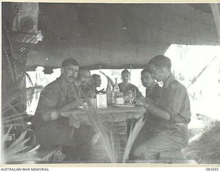 MILILAT, NEW GUINEA. 1944-10. THE SERGEANTS' MESS, HQ 4 ARMOURED BRIGADE