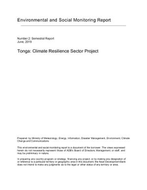 Tonga: Climate Resilience sector project