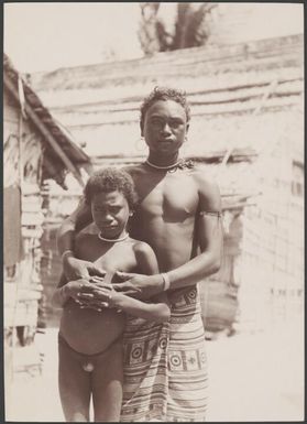 Two Bugotu boys at Mara-na-tabu, Solomon Islands, 1906, 1 / J.W. Beattie