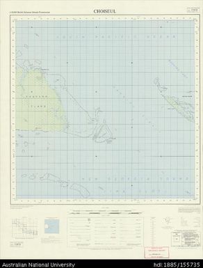 Solomon Islands, British Solomon Islands Protectorate, Choiseul, Series: X711, Sheet 7-157-8, 1971, 1:50 000