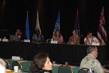 [Assignment: 48-DPA-09-30-08_SOI_K_Isl_Conf_Final] Final day of Insular Areas Health Summit [("The Future of Health Care in the Insular Areas: A Leaders Summit") at the Marriott Hotel in] Honolulu, Hawaii, where Interior Secretary Dirk Kempthorne [joined senior federal health officials and leaders of the U.S. territories and freely associated states to discuss strategies and initiatives for advancing health care in those communinties [48-DPA-09-30-08_SOI_K_Isl_Conf_Final_DOI_0854.JPG]