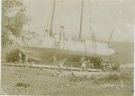 Boat 'La Croix du Sud' under repair