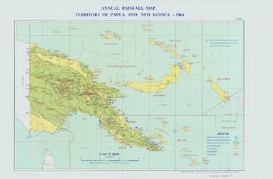 Annual rainfall map, Territory of Papua and New Guinea (Recto 1964)