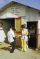 Federated States of Micronesia, people in security line at Yap Island airport