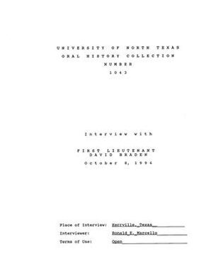 Oral History Interview with David Braden, October 8, 1994