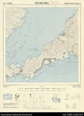 Fiji, Vanua Levu, Matakunea, Series: X754, Sheet 13, 1966, 1:50 000