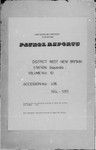 Patrol Reports. West New Britain District, Gasmata, 1954 - 1955