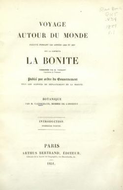 Voyage autour du monde : exécuté pendant les années 1836 et 1837 sur la corvette la Bonite