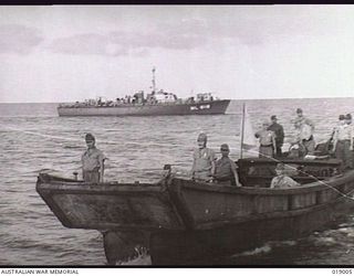 Bougainville. August 1945. The corvette, HMAS Lithgow left Torokina on 19 August 1945 for a rendezvous near the Buin area to pick up an envoy from the Japanese Commander of the Imperial Japanese ..