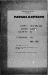 Patrol Reports. New Ireland District, Kavieng, 1960 - 1961