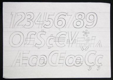 Churchward Legible Bold Condensed Italic Sketch