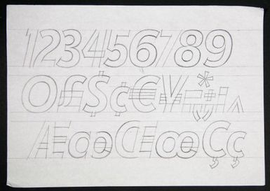 Churchward Legible Bold Condensed Italic Sketch