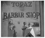 Yonezo Suzuki, 539 West Second, South, owner and operator of the Topaz Barber Shop. Yonezo was evacuated from San Francisco