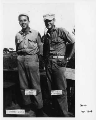 Private first class Leroy John Hansen and Calvin W. Dunbar