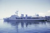 French Polynesia, French warship docked in Papeete harbor