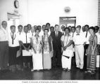 Senator Henry M. Jackson with American Samoa graduates, Center for Cultural and Technical Interchange between East and West, Washington, D.C., 1964