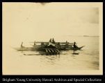 Native people out on a canoe