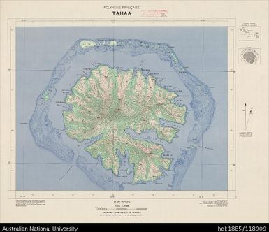 French Polynesia, Leeward Group, Tahaa, Provisional Series, 1958, 1:40 000