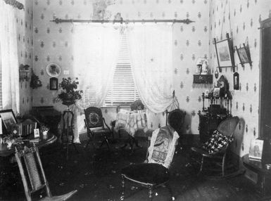 The interior of the drawing room, the parsonage, Lawrence, New Zealand