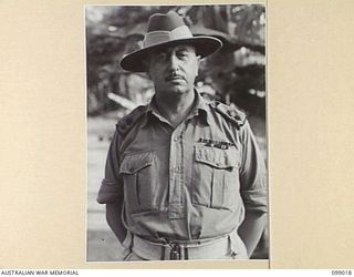 TOROKINA, BOUGAINVILLE. 1945-11-23. LIEUTENANT-COLONEL R.M. TAYLOR, COMMANDING OFFICER, 5 COMMANDER, ROYAL ENGINEERS, (AIF)