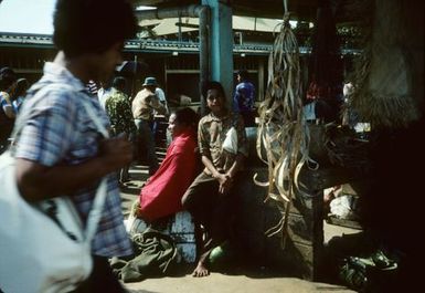 Dried pandanus marketplace, Nuku'alofa June 1984