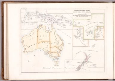 Tav. CXXXVII. Provincia eccles. di Sydney, diocesi nella Nuova Zelanda e vicariati aplici della Melanesia, Nuovo Caledonia, dell'Oceania Centrale e dell'Arcipelago dei Navigatori.