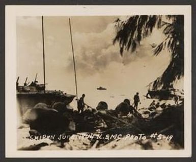 [United States Marines During an Amphibious Invasion in Saipan]