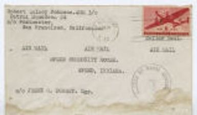 Letter from Robert Q. "Bob" Johnson to Speed Community House, April 10, 1942.
