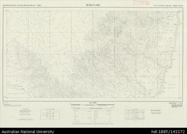 Solomon Islands, Vella Lavella Island, Maravari, Series: NG 001, Sheet TM 4028, 1968, 1:10 000