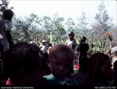 Crowd gathered at the election