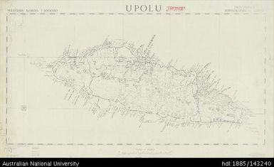 Samoa, Upolu, Provisional Topographical, 1957, 1:100 000