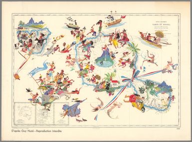 Ocean Pacifique : Tahiti et Moorea. Apres les leves des monsieurs Gaussin, de Bovis, Kulczycki, Pierre, et Cornut-Gentille. Paris 1876. Ecrit par Er. Dumas Vorzet; grave par Blondeau. Corr. 1958-0641 ... 1968-3432.