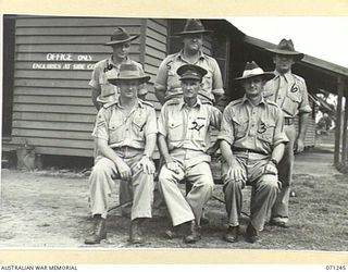 OONOONBA, QUEENSLAND, AUSTRALIA, 1944-03-11. ADMINISTRATIVE STAFF OF THE 13TH PERSONNEL STAGING CAMP AT THE EMBARKATION ISSUES DEPOT FROM WHICH ALL TROOPS ARE EQUIPPED FOR NEW GUINEA. IDENTIFIED ..