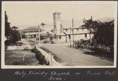 Church and Town Hall, Suva, 1930