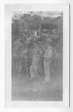 [Group of Servicemen Outside Central Ordnance Workshop]