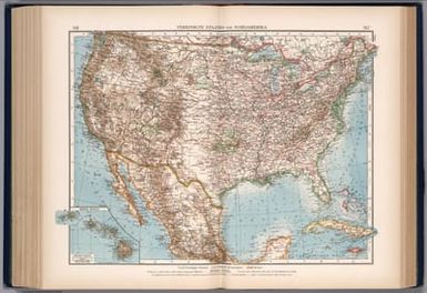 Vereinigte Staaten von Nordamerika. Okt. 1905. (inset: nebenkarte) Hawaii-Inseln.