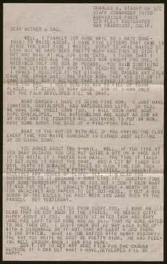 [Letter from Charles Stasny to his Parents, December 13, 1943]