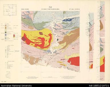 Fiji, Viti Levu, Geology of The Singatoka Area, GS 243, Sheet 16, 1:50 000