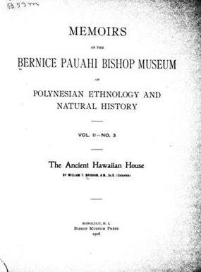 Memoirs of the Bernice Pauahi Bishop Museum of Polynesian Ethnology and Natural History