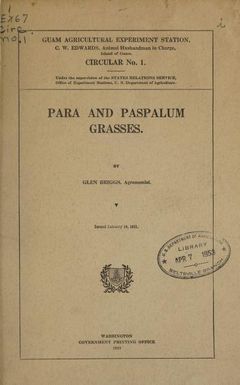 Para and paspalum grasses
