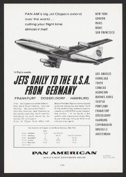 JETS DAILY TO THE U.S.A. FROM GERMANY
