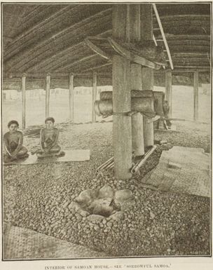 Interior of Samoan house