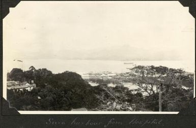 View of Suva harbour from the hospital, Fiji, 1929 / C.M. Yonge