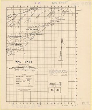 Wau east (provisional) ... compiled from aerial photos controlled by astro fixing at Wau and by mining lease plans, H.Q. N.G.F 29 Jan 43 ; reproduced by 69th Engr. Co. (Top) detachment