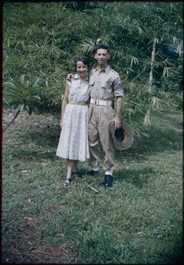 Kit and Le Denton. Kit wears his uniform : Port Moresby, Papua New Guinea, 1953 / Terence and Margaret Spencer