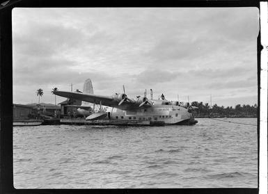 Tasman Empire Airways flying boat, RMA New Zealand at Lauthala Bay Suva, Fiji