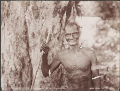 Taki, the chief at Wango, Solomon Islands, 1906 / J.W. Beattie