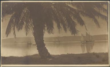 The "Hurrica", in Blanche Bay, Rabaul Harbour, New Guinea, ca. 1930 [1] Sarah Chinnery